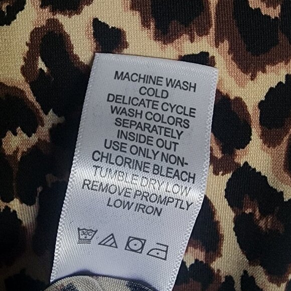 ELLOS Brown Tan Animal Print Sleeveless Pullover Dress Womens Plus Size 18/20 - Picture 7 of 7